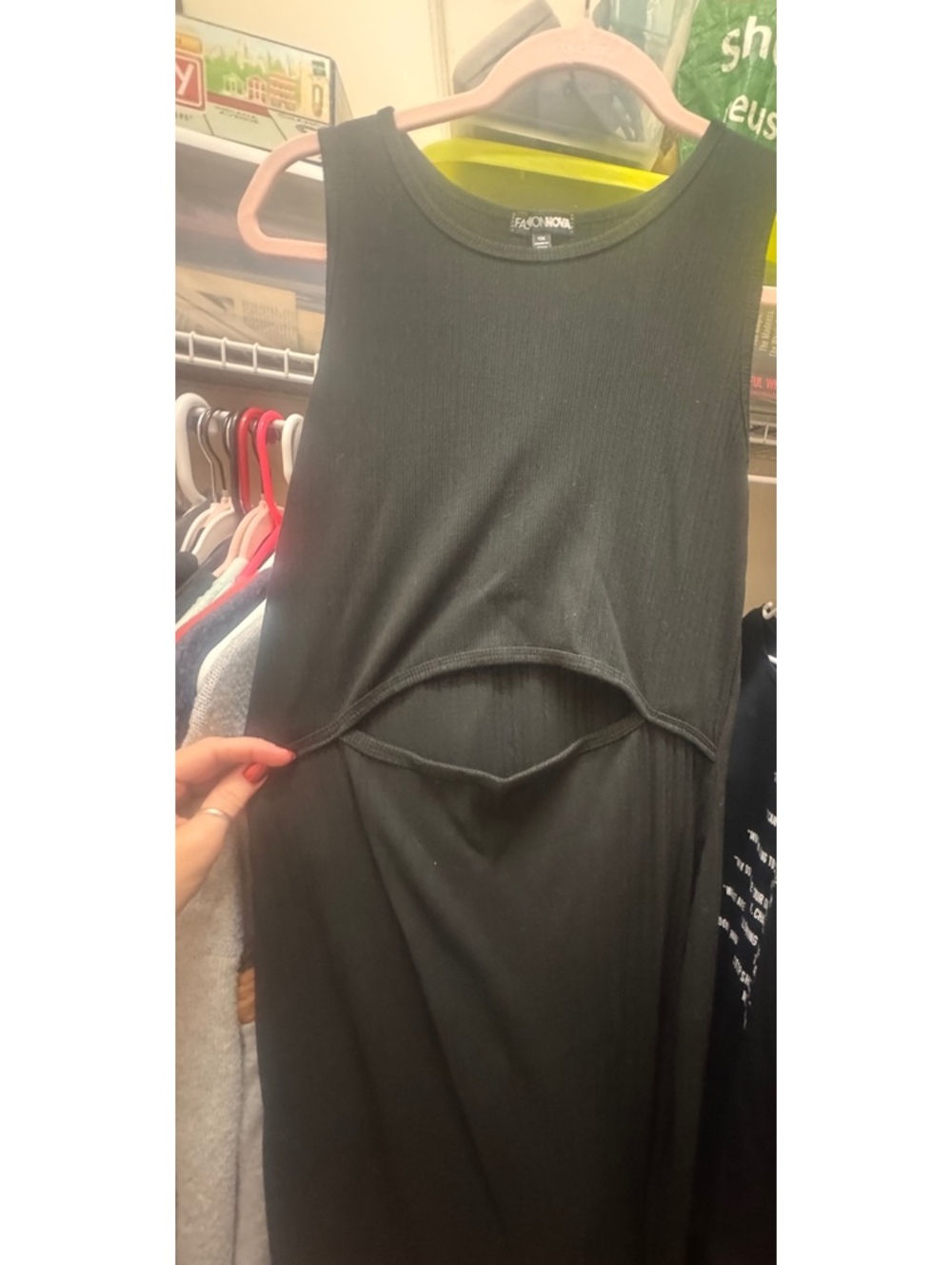 Fashion Nova Black Cutout Dress 1X